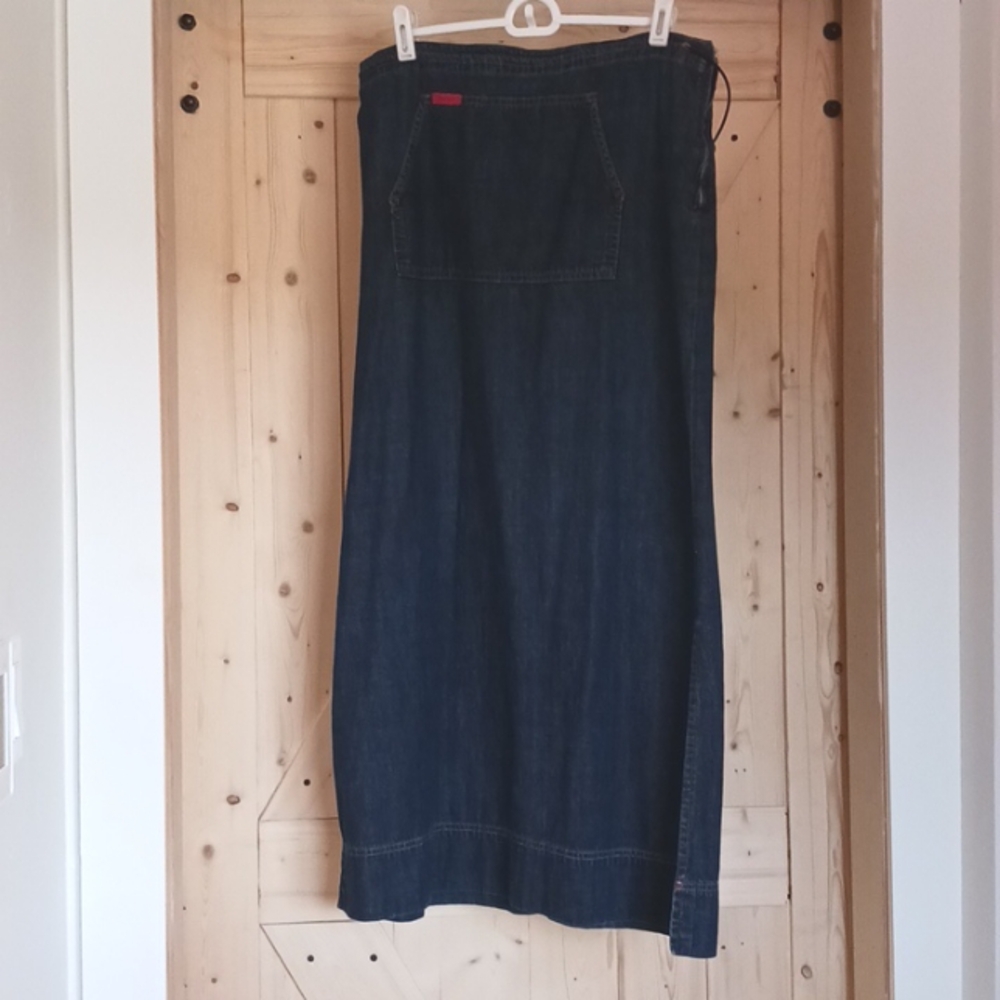 Mavi Indigo Denim Maxi Skirt with Front Pocket